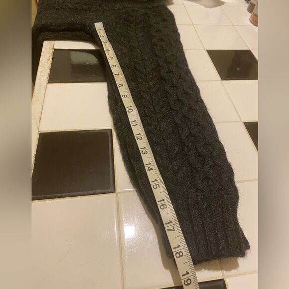 Ireland Inis Crafts 100% Merino Wool Zip Cable Knit Fisherman Sweater SZ Medium - Picture 9 of 9